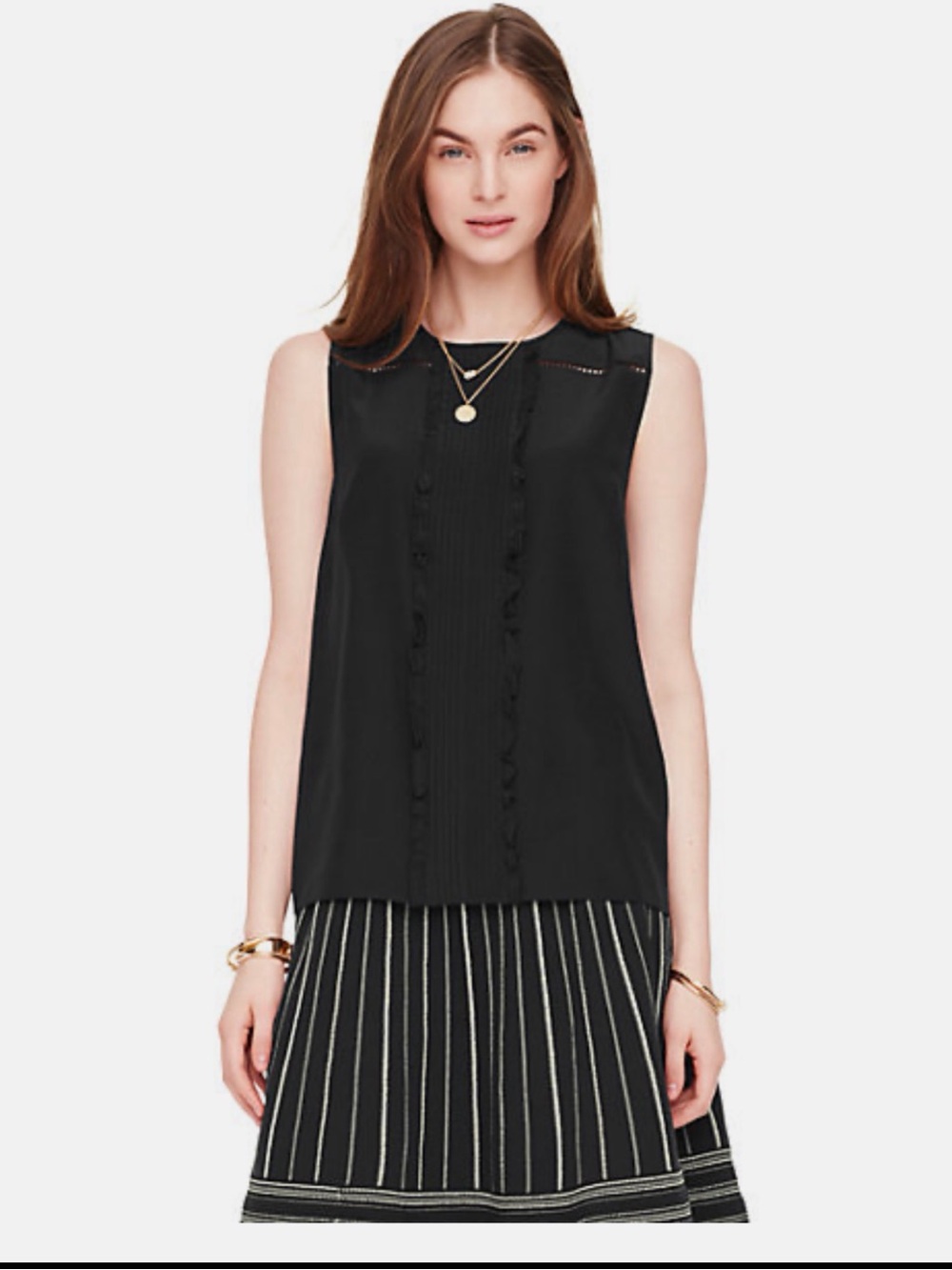 Kate Spade Silk Pleated Top Key Pieces
Size 12 
$198 NWT